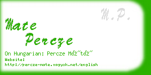 mate percze business card